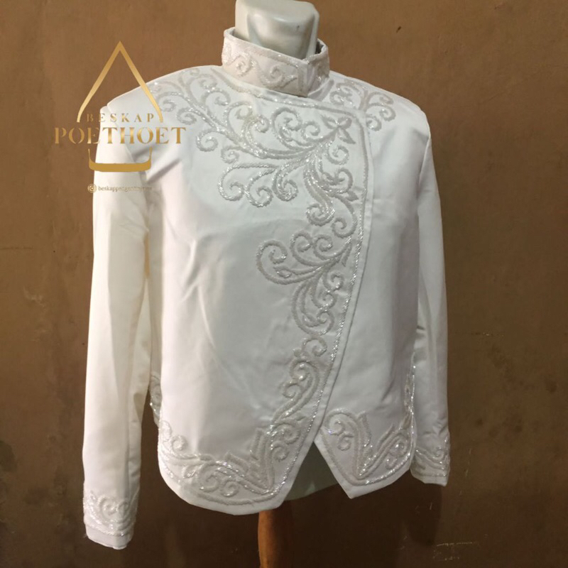 Beskap jawa sikep putih senada/ Beskap taqwo bukan atela original hight kualitas/ jas putih akad