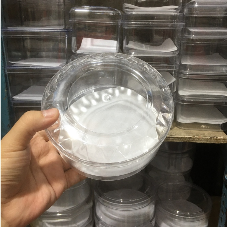 Toples Kue Kering / Nastar Tabung Bulat Motif Berlian Kecil (500 gr)