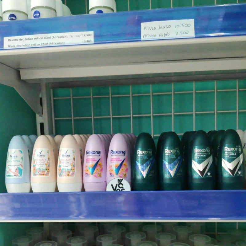 Rexona deodoran roll on 45 ml Deo lotion ketiak spirit Cewek Advanced Brightening dream White reksona Cowok Ice cool Men sport Pria Invisible dry Man adventure