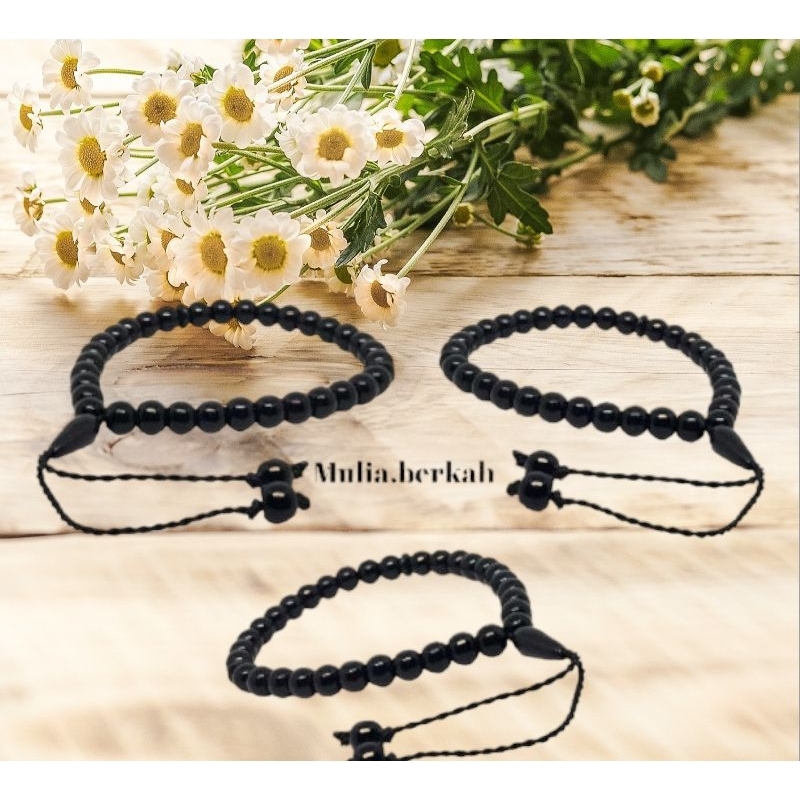 gelang onyx tasbih batu / gelang pria wanita / tasbeh 33 butir