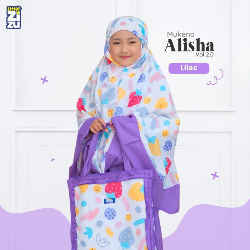 Mukena Anak Alisha by Little Zizu Free Tas Sajadah Mukenah Anak Cewek Lucu dan Imut