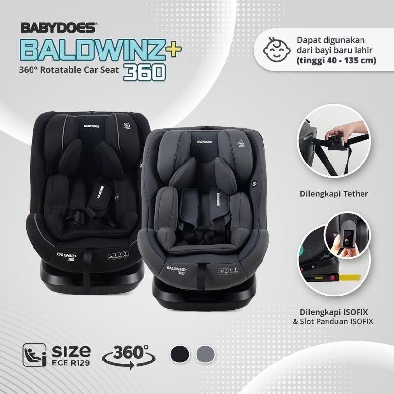 Carseat Babydoes Carseat Baldwinz+ 360° Rotatable Car Seat 360 Kursi Mobil Anak Bayi