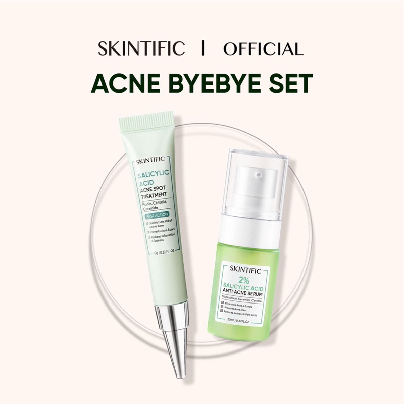 SKINTIFIC Salicylic Acid Acne Spot Treatment Gel Totol Jerawat | Salicylic Acid Anti Acne Serum