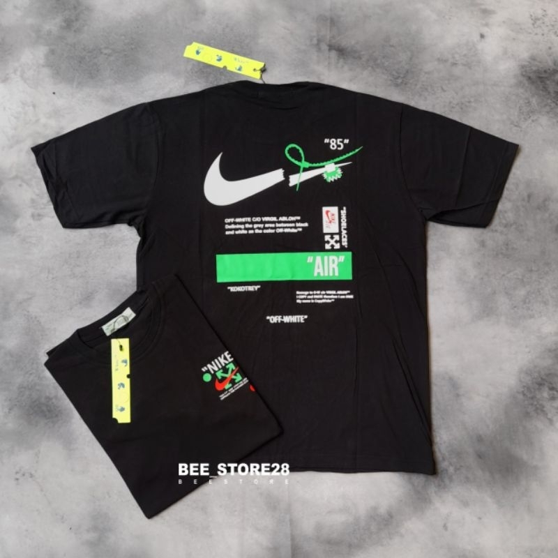 KAOS T-SHIRT OFF WHITE X NIKE FULLTAG &amp; LABEL PREMIUM