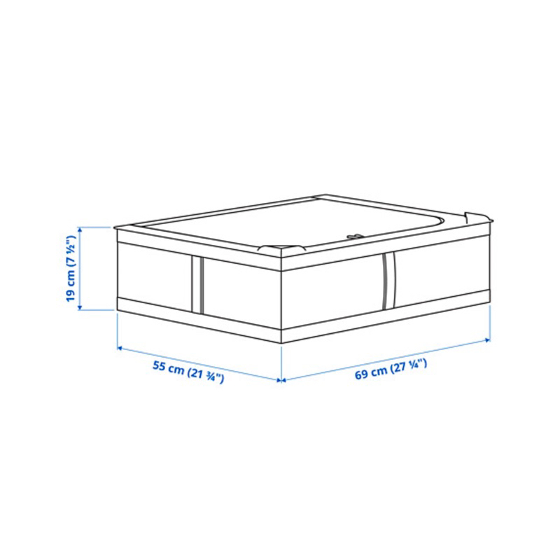 Kotak penyimpanan BESAR skubb IKEA 69x55x19cm