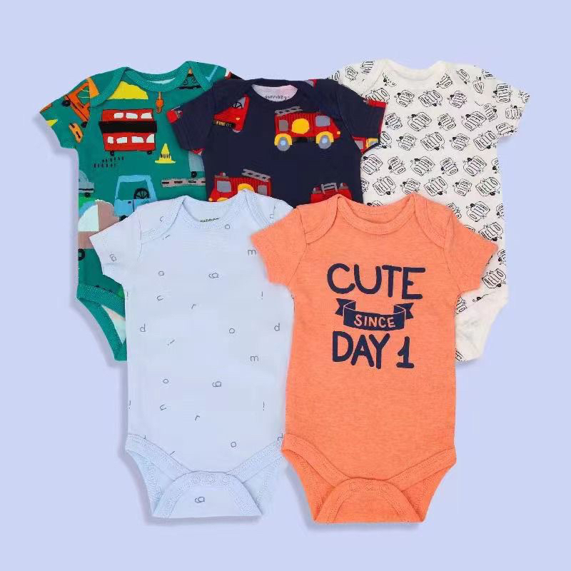 BABY K2 - BODYSUIT ISI 5 PCS MOTIF I LOVE DADA BEAR MEREK SUNNOZY KODE 00033