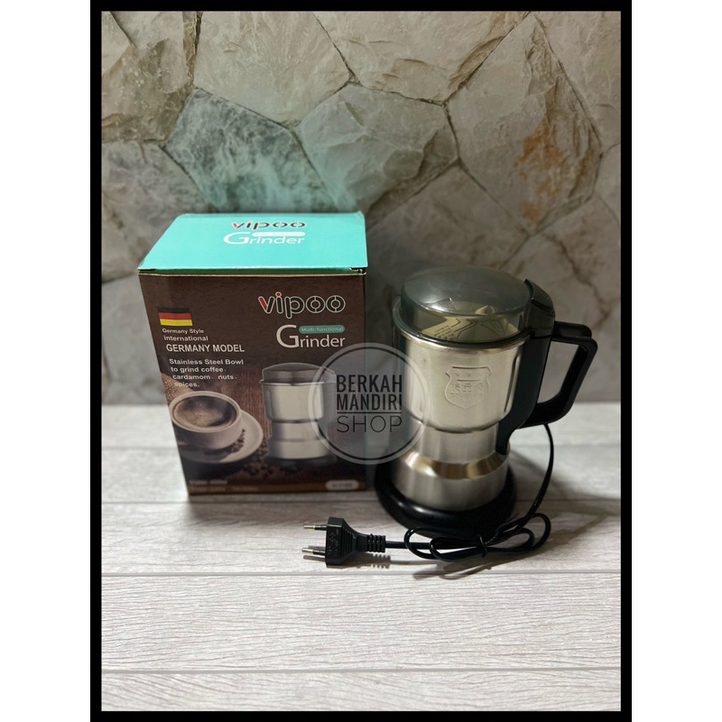 Vipoo V-1105 Mesin Bubuk Tepung Penggiling Kopi Elektrik 400g - Grinder Coffee Herbal Biji Kacang Obat Mesin Giling Grinder Elektrik - Untuk Bumbu Kering