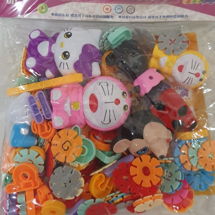 PUZZLE BLOCK BUNGA + FIGURE ( WISDOM BLOCK MAINAN EDUKASI EDUKATIF)