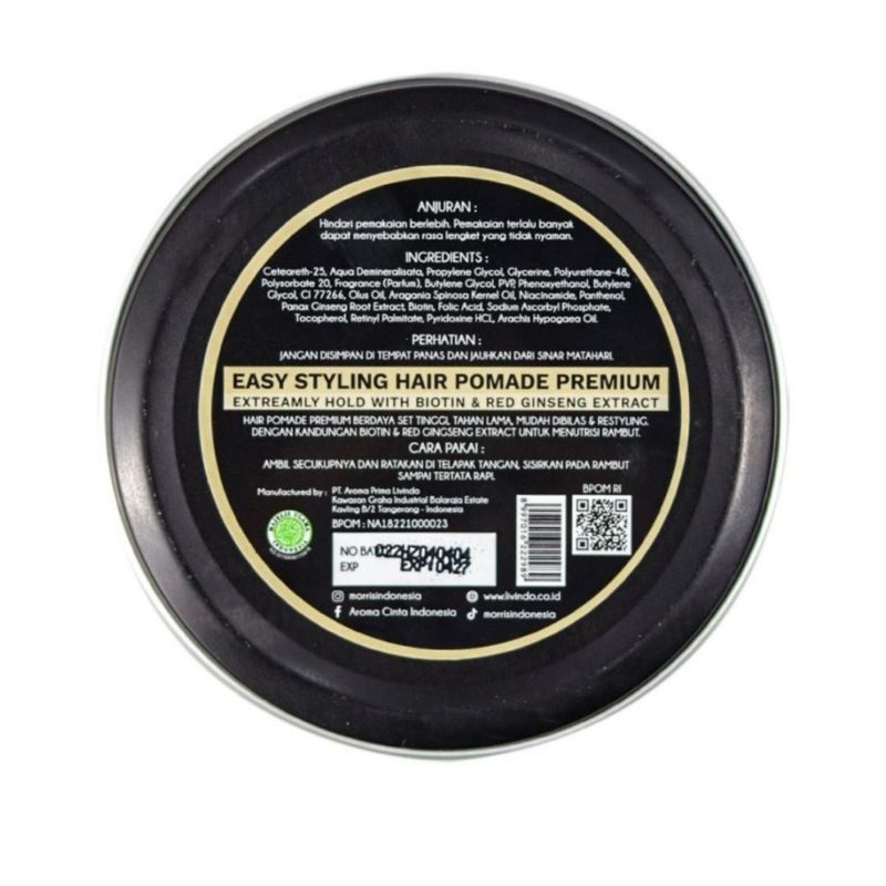 MORRIS pomade Water base Extremely Hold 80g