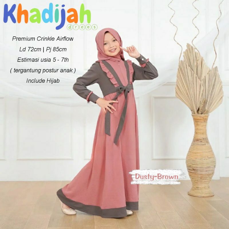 KHADIJAH  DRES KIDS PAKAIAN ANAK PEREMPUAN TERBARU