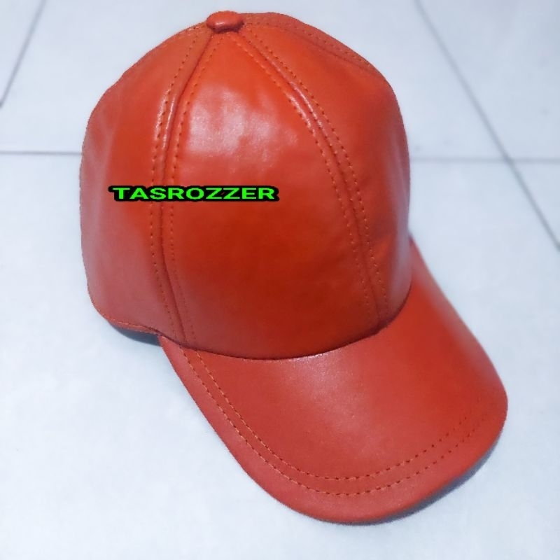 Topi pria kulit asli model belimbing