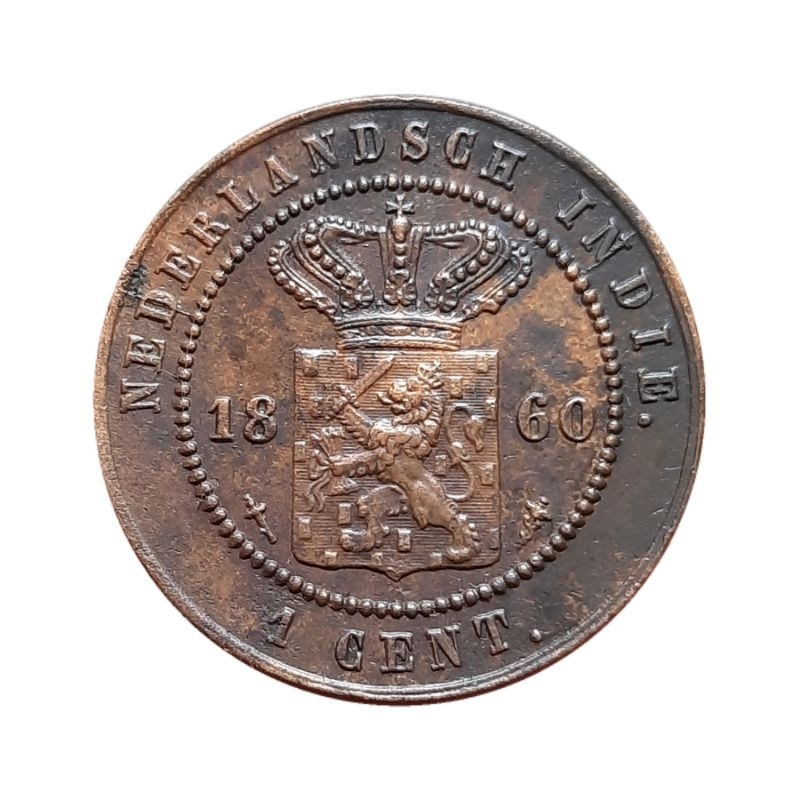 KOIN KUNO 1 CENT NEDERLANDS INDIES TH 1860 SCARCE DATE - KODE 0308