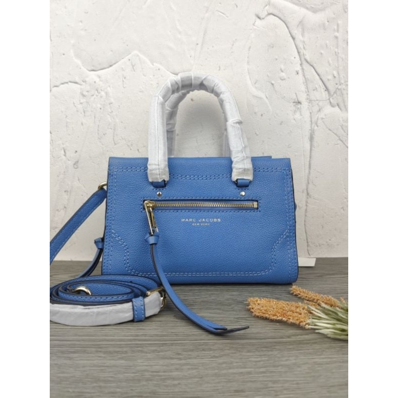 MJ Mini Cruiser Leather Satchel Blue Heaven