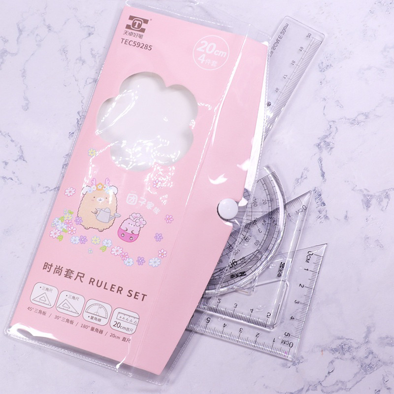 KENSHO Ruler Set / Penggaris isi 4 Import