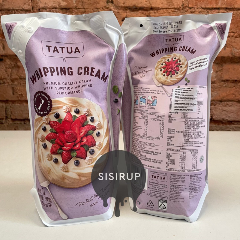 Tatua Whipping Cream 1 L / Whipping Tatua / Cream