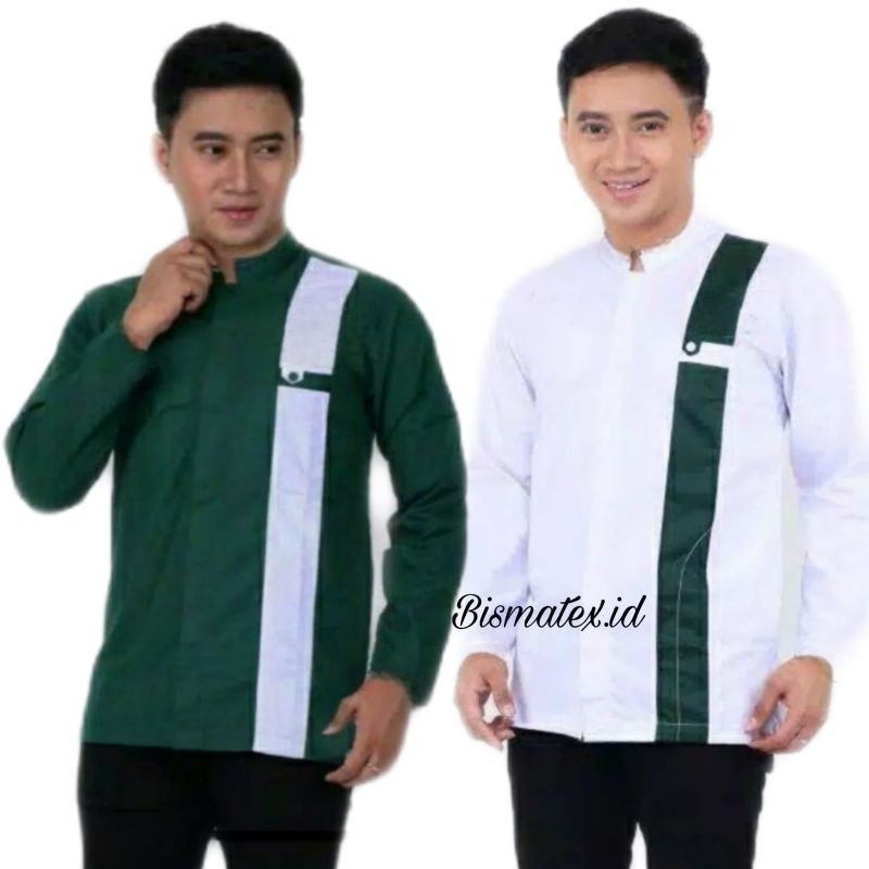 BAJU KOKO NU/Baju koko Nu tanpa Bordir/Baju koko pria Lengan panjang