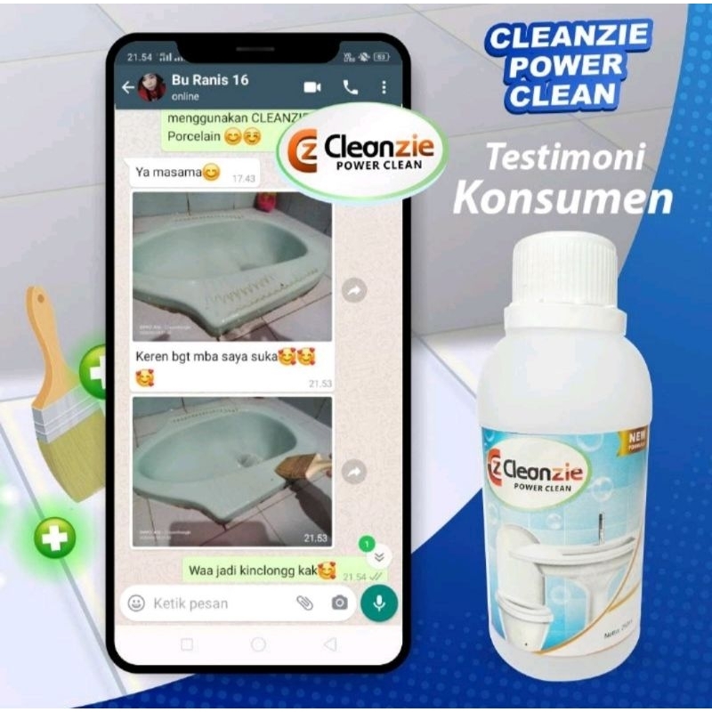 Cleanzie power clean - pembersih kerak kamar mandi lantai - PEMBERSIH KERAK WC