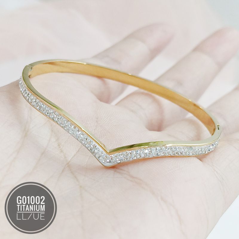 Gelang Titanium bangle fuji permata Gold G01002