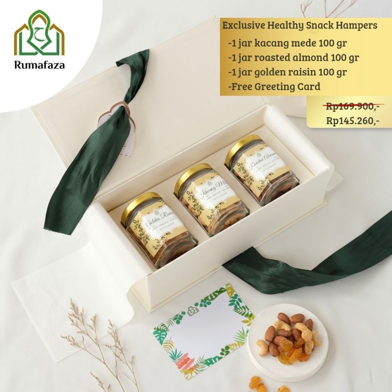 

Exclusive Healthy Snack Hampers - Gift Set/Kado Nikah, Hari Besar, Natal, Tahun Baru, Ulang Tahun, Ramadhan, Imlek (CNY), Promil, Lahiran, Hari Raya, Wisuda, Isoman