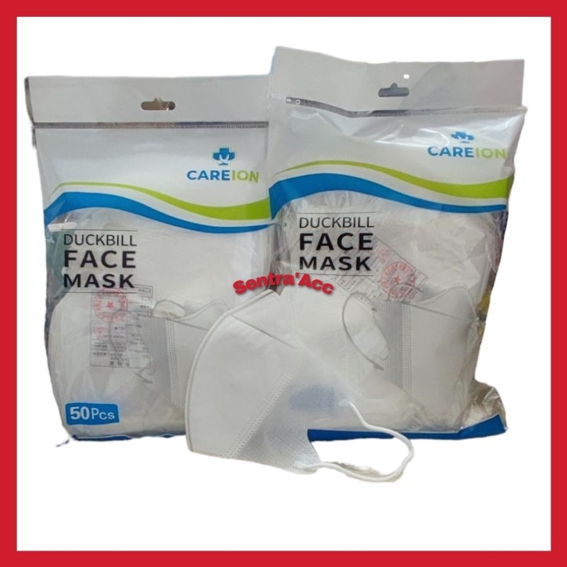 Masker Duckbill Careion 50pcs Masker Duckbill 3ply isi 50 / Masker Duckbill Dewasa Facemask