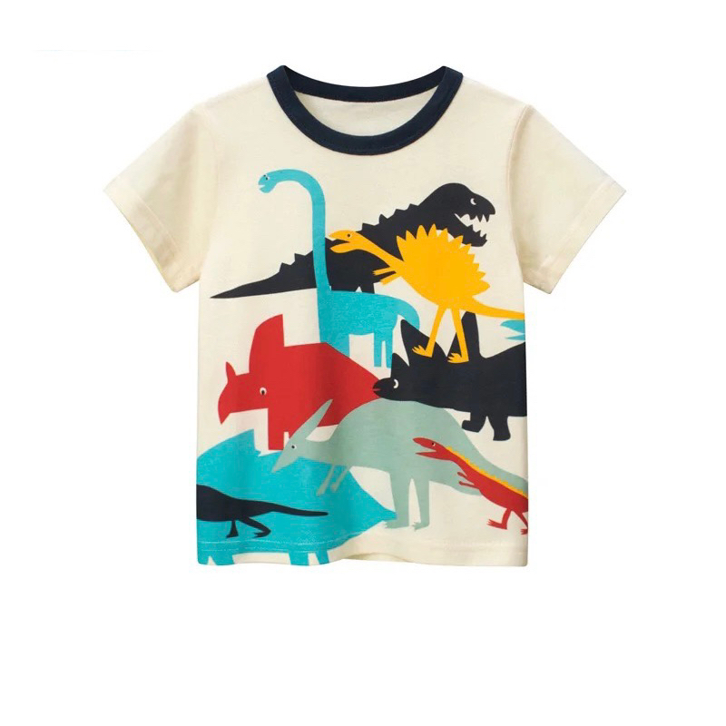 Kaos Anak Import Korean Look Gambar Dino Bahan Premium Baju Tshirt Anak Murah Baju Kaos Atasan Lucu