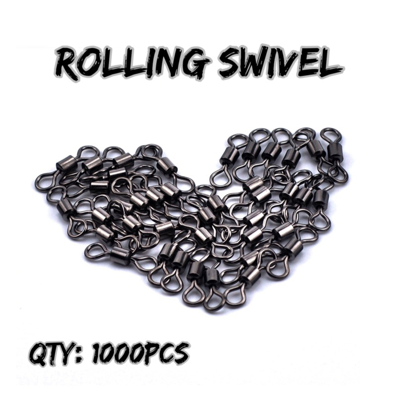 Grosir Kili Kili Pancing Rolling Swivel 1/0-2/0 1000pcs