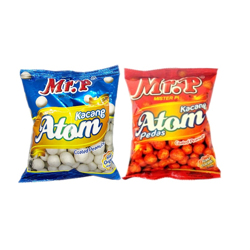 Kacang Atom Original dan Pedas MR. P 100 gram