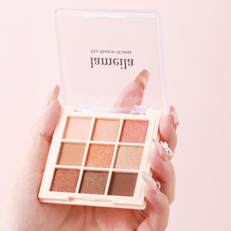 LAMEILA 9 Colors NEW Eyeshadow Free Kuas Pallete Waterproof MH