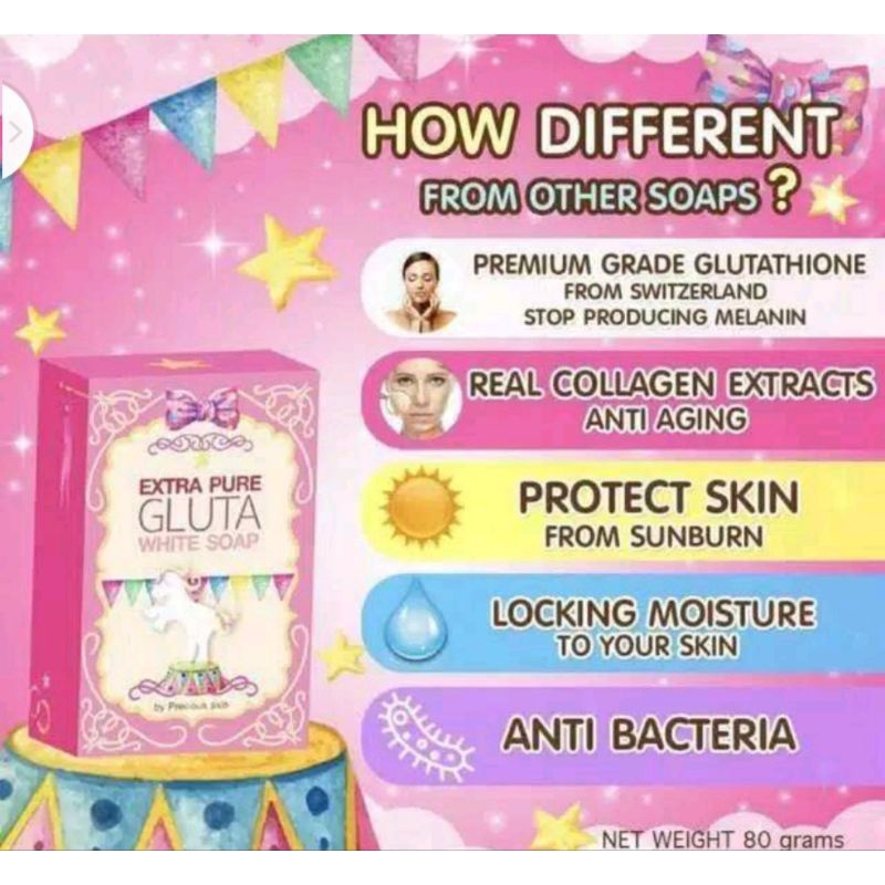 Precious Skin Thailand Extra Pure Gluta Whitening Body &amp; Face Soap / Sabun