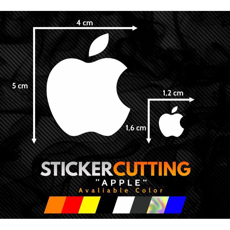 STICKER STICKER CUTTING LOGO APPLE BESAR KECIL LOGO IPHONE