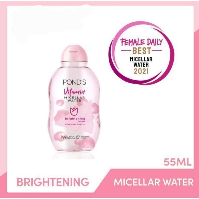 Pond's vitamin micellar water 55ml brihtening water expired 2026