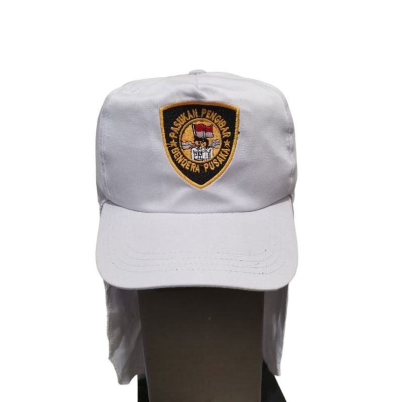 Topi Paskibraka Model Jepang Bordir dan Polos Bahan Japan Drill&quot;
