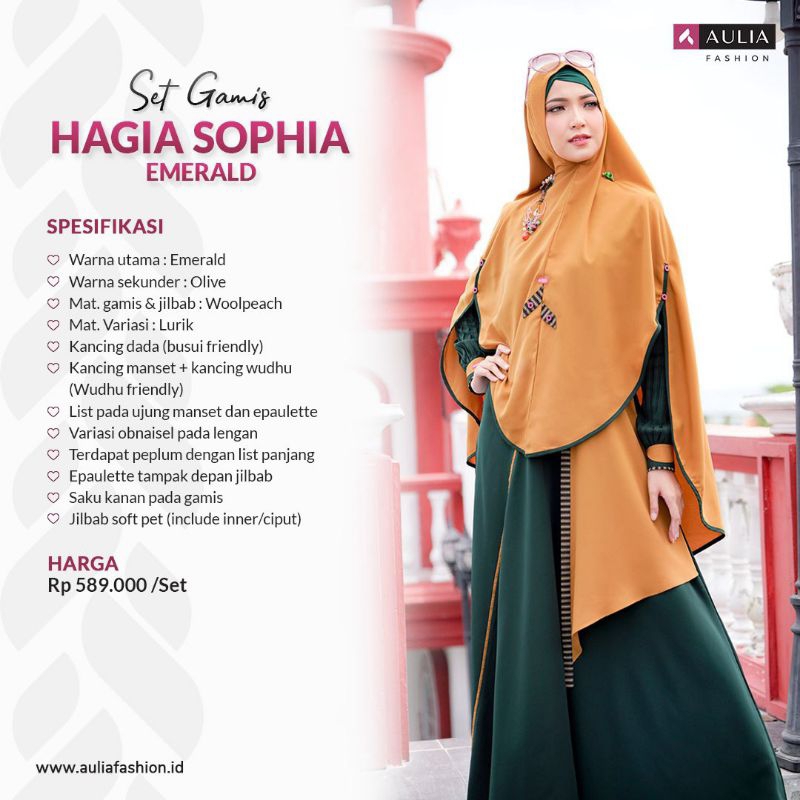 AULIA SET GAMIS HAGIA SHOPIA EMERALD