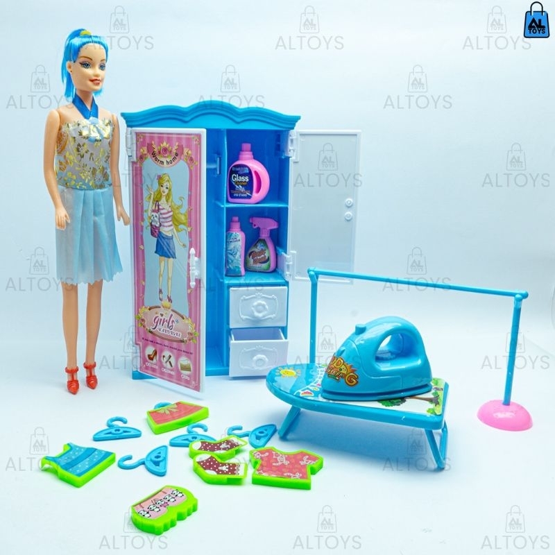 Mainan lemari baju barbie