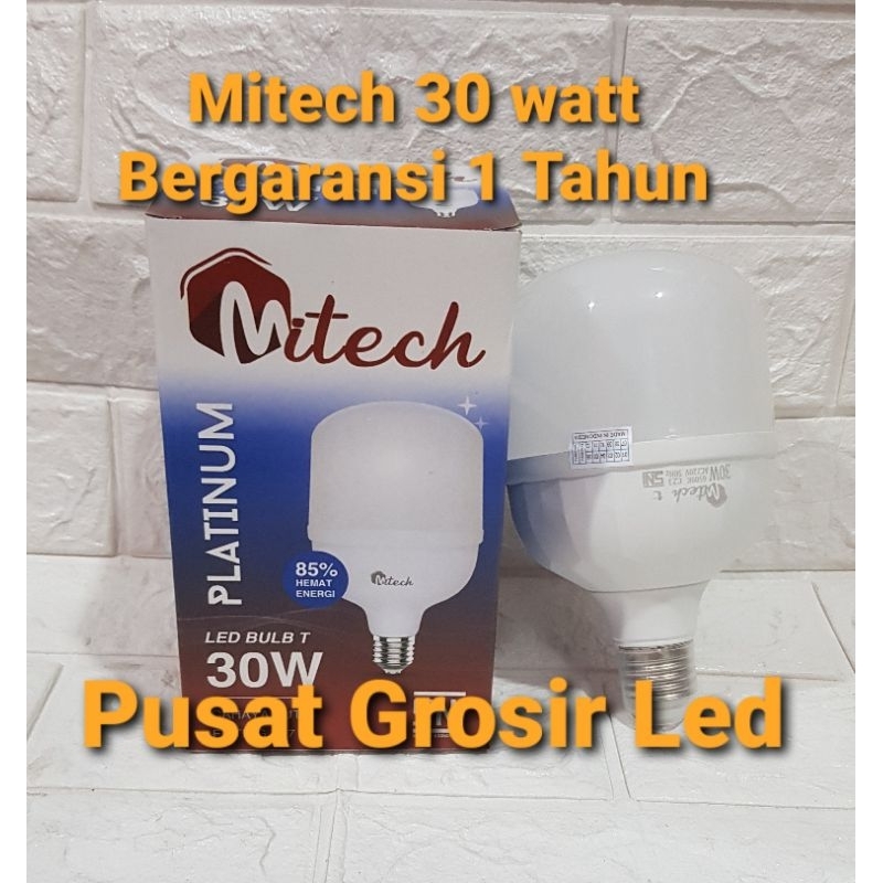 Mitech Platinum 30 watt Cahaya Putih Lampu Led T Bulb Capsule Garansi 1 Tahun