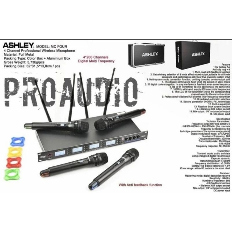 Mic wireless Ashley MC Four McFour 4 Microphone handle original