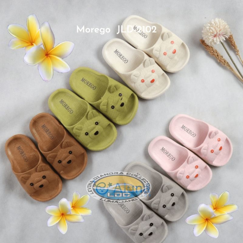 SANDAL SELOP KARET JELLY IMPORT MOTIV BONEKA(36-41)