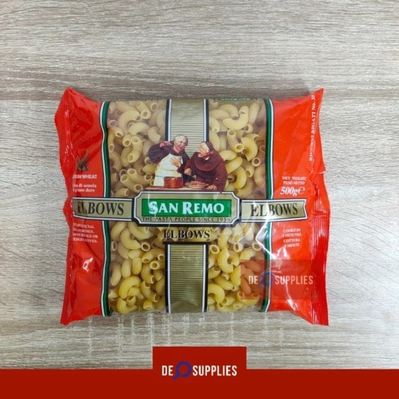 

San Remo Elbow Pasta 500gr - Macaroni Makaroni Sanremo Elbow Pasta