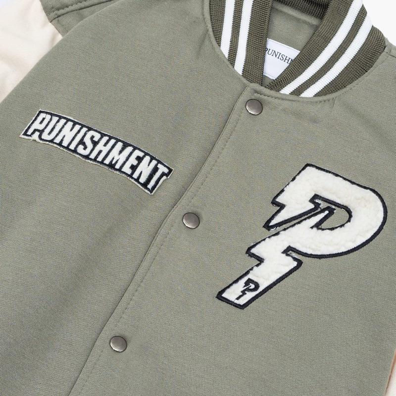 Jaket varsity baseball pria wanita original punishment full bordir bahan tebal dan halus