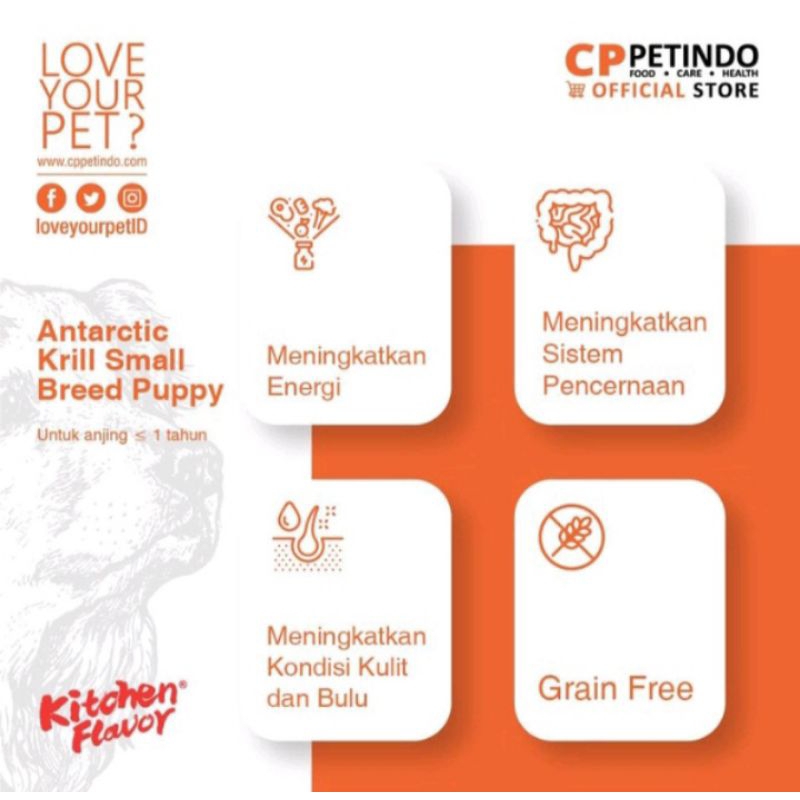 Kitchen Flavor Dog Puppy 10kg (Go-jek only) makanan anjing anakan dry kf good dogfood