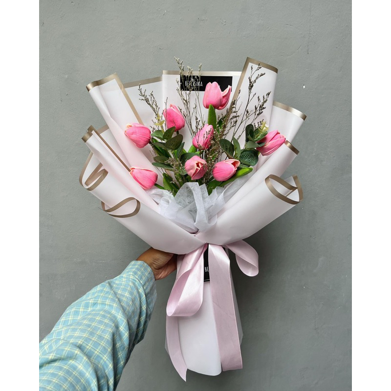 Bellisima Florist Bogor - NEW MODEL Buket bunga tulip artificial