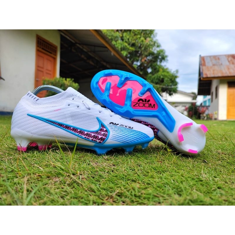 Sepatu Bola Nike AirZoom Mercurial Vapor15 Elite White Blue