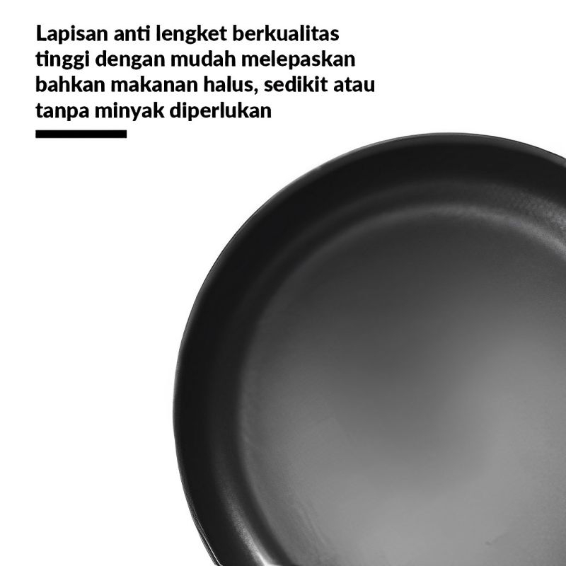 Teflon FryPan Anti Lengket Size 18-cm-25cm Set 2in1 Teplon FryPan Wajan Import⭐MrLion.olshop⭐