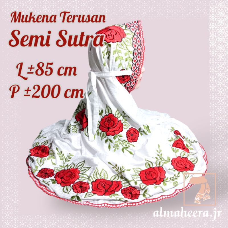 MUKENA TERUSAN SEMI SUTRA [ROSE SERIES] - MUKENA LAJURAN SEMI SUTRA