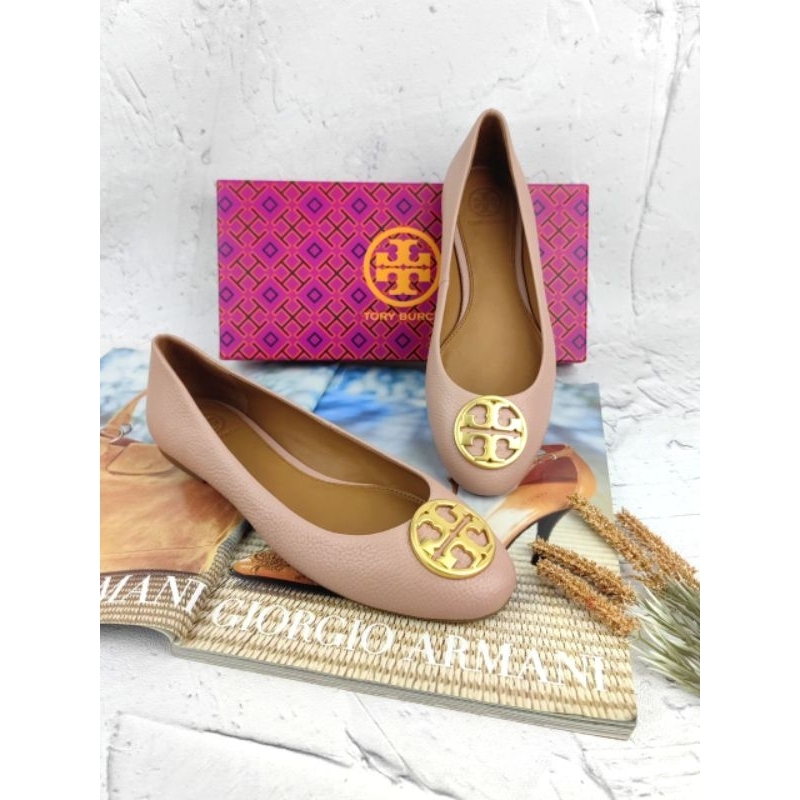 TB Chelsea Ballet Flat Shoes Tumbled Leather