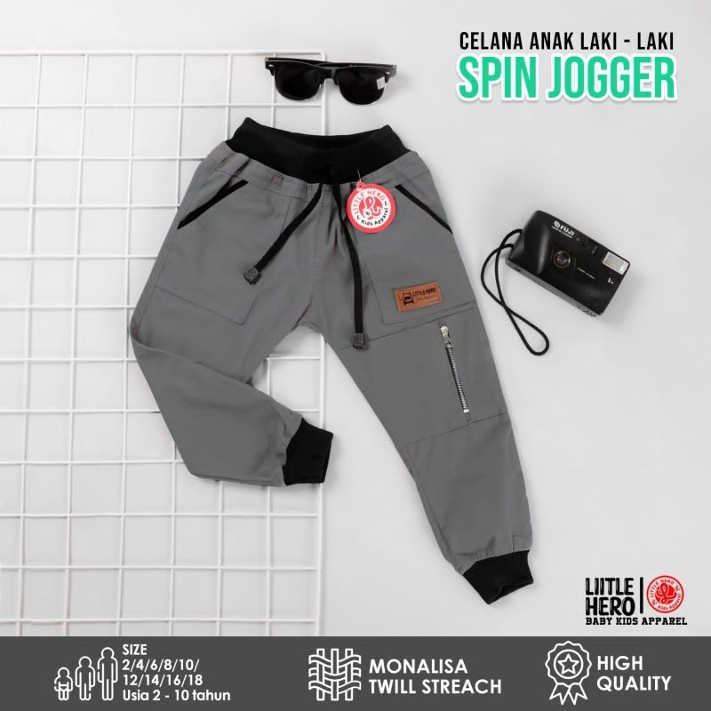 Celana Jogger Chinos Panjang Anak Laki-laki Cowok Little Hero Chinos Spin Jogger Usia 2-9 Tahun