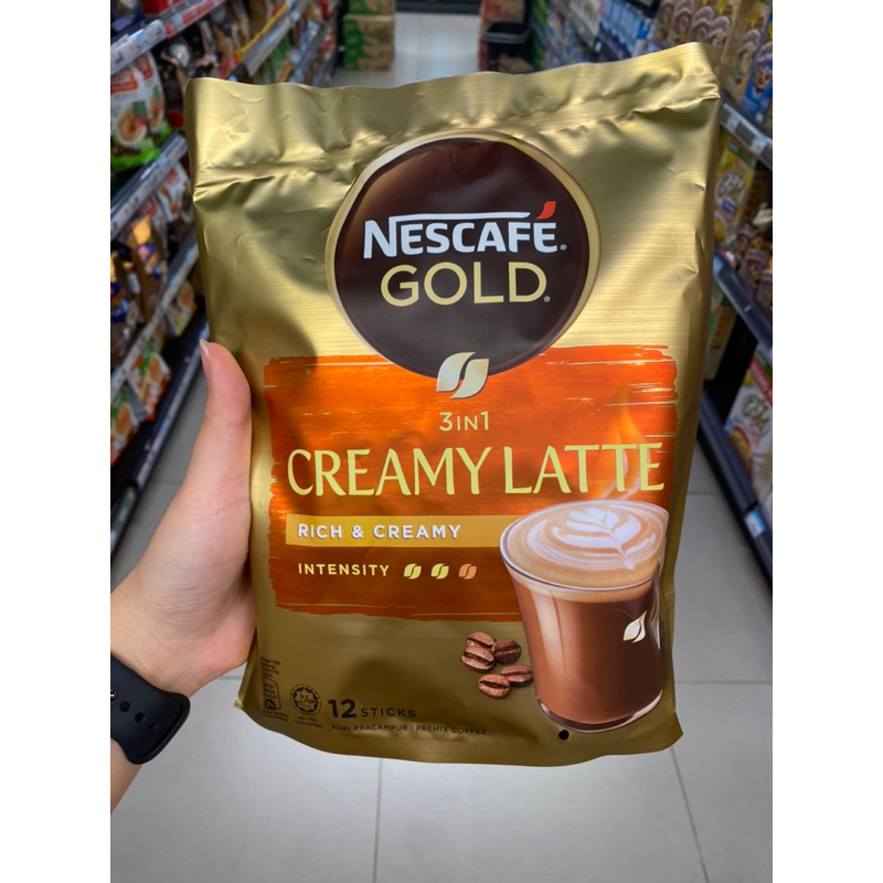 

nescafe gold creamy latte / nescafe gold dark latte / cafe white / americano isi 12 bks