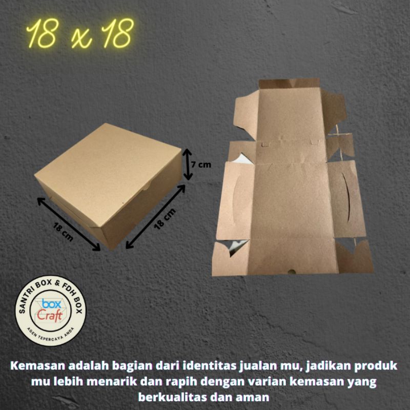 

box Kraft coklat polos