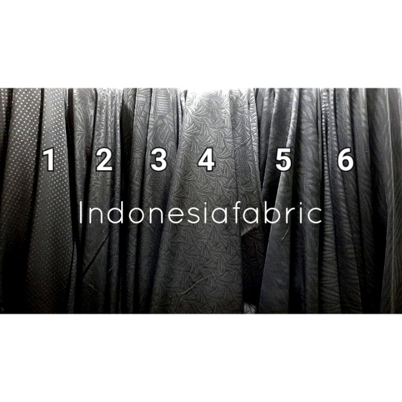 [Roll] 1 yard Kain abaya Wolfis jetblack woolpeach jet black embos emboss wolfis jetblack