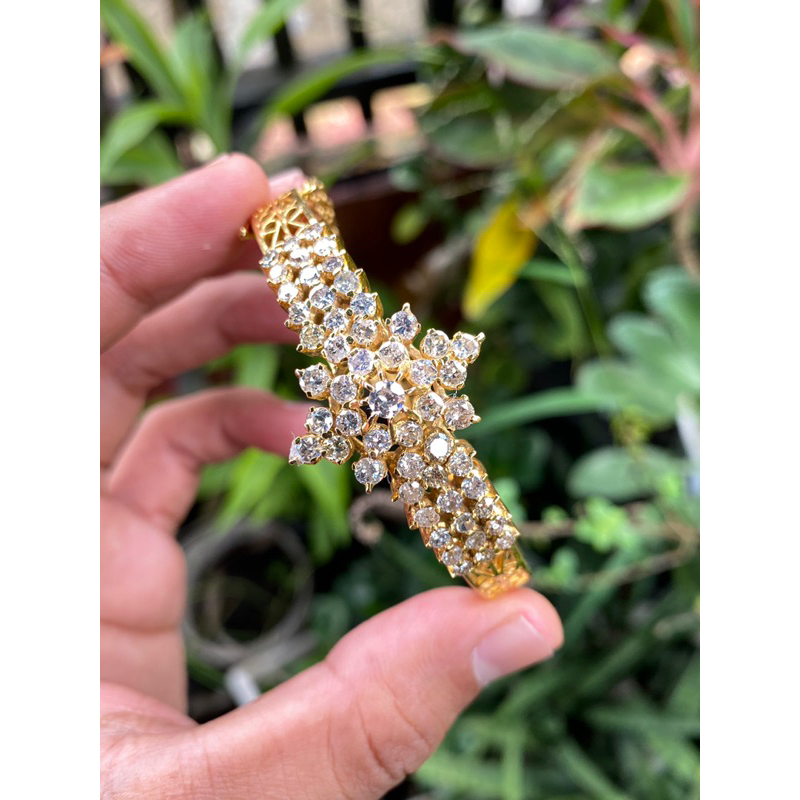 Gelang Kaku Gelang Fashion Full Berlian Banjar Gelang Emas Bersertifikat